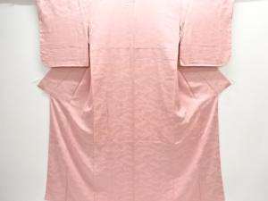 雲模様織出し一ツ紋色無地着物